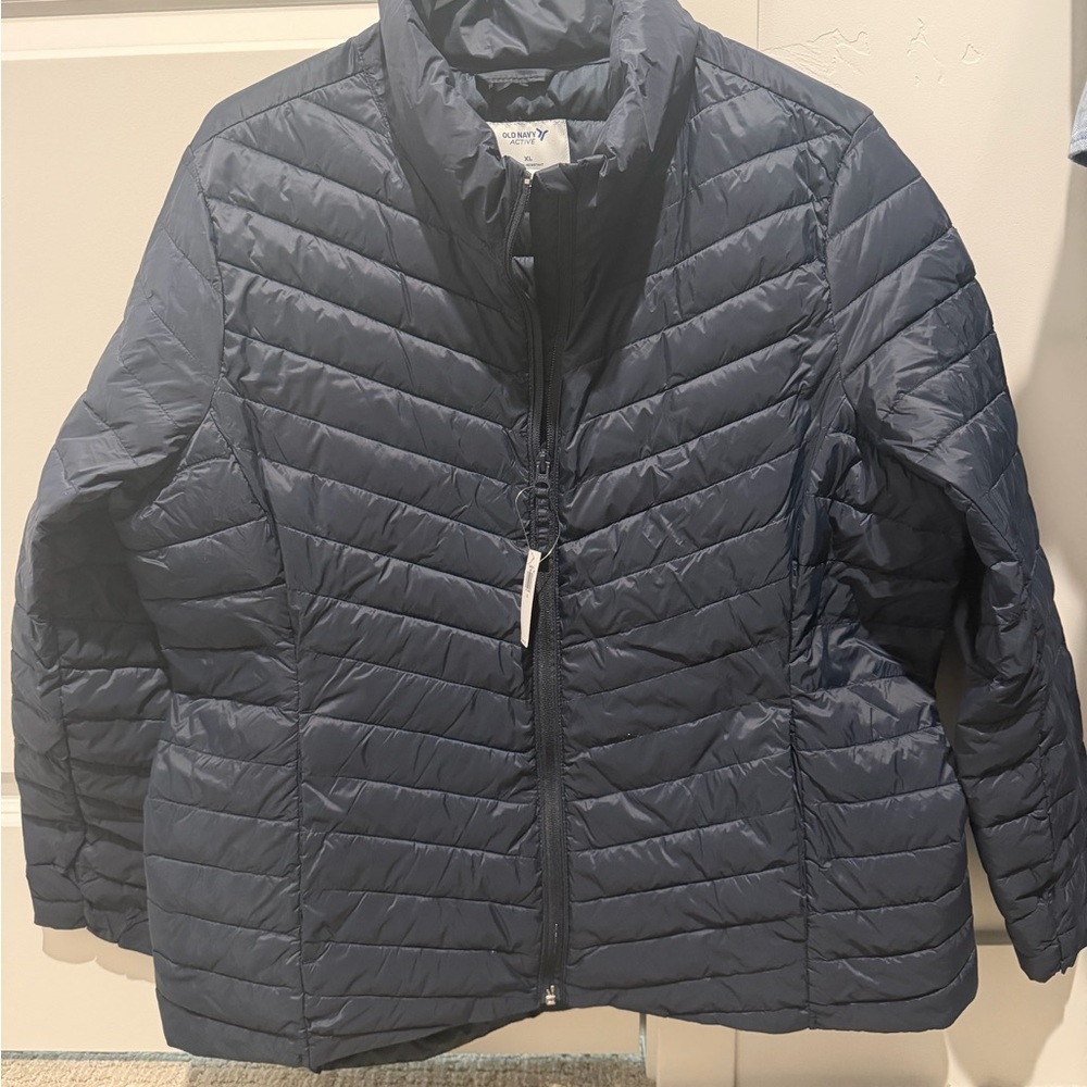 Old Navy Kids Navy Quilted Packable Puffer Jacket